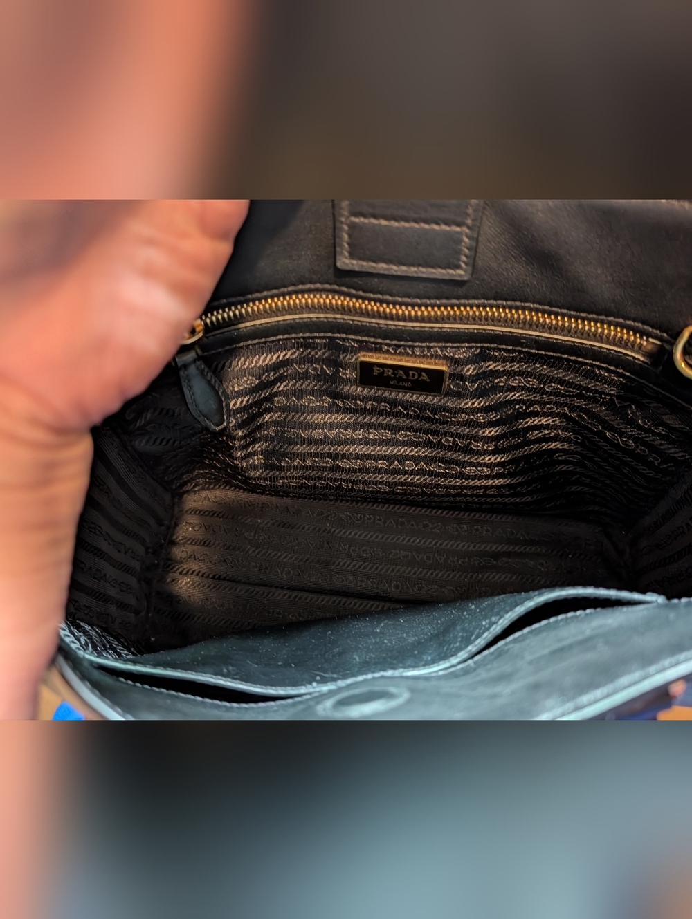 Prada Saffiano Leather Grey/Black Top Handle Tote Rehab Project Bag! - Picture 7 of 16